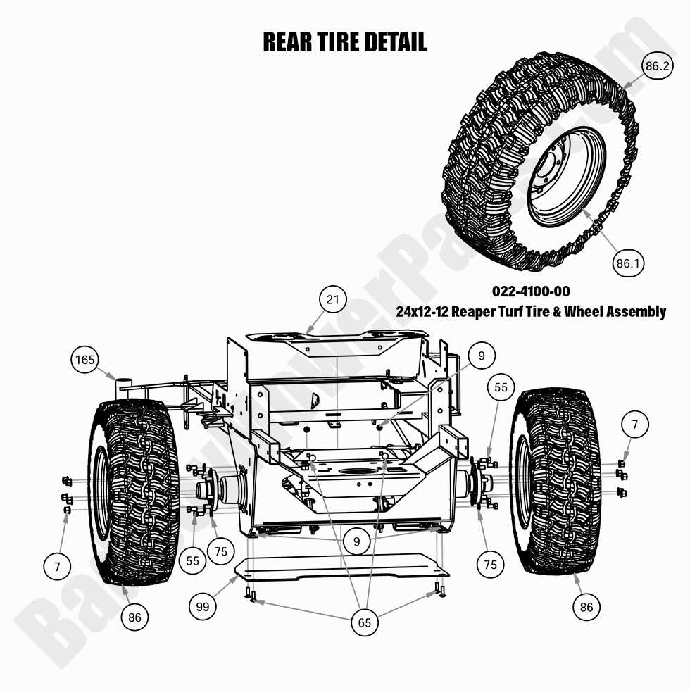 2295 - Bad Boy Mower Parts Lookup > 2020 > Rebel > Rear Tire Detail